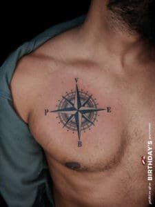 A personalised compass from a - Odditorium Tattoo Studio