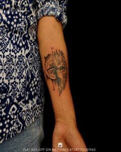 Wolf tattoo design for women by Tattoos1960