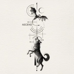 Wolf tattoo elements by Tattoos1960