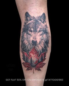 Popular wolf tattoo style by Tattoos1960