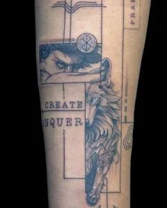 Wolf tattoo design by Tattoos1960